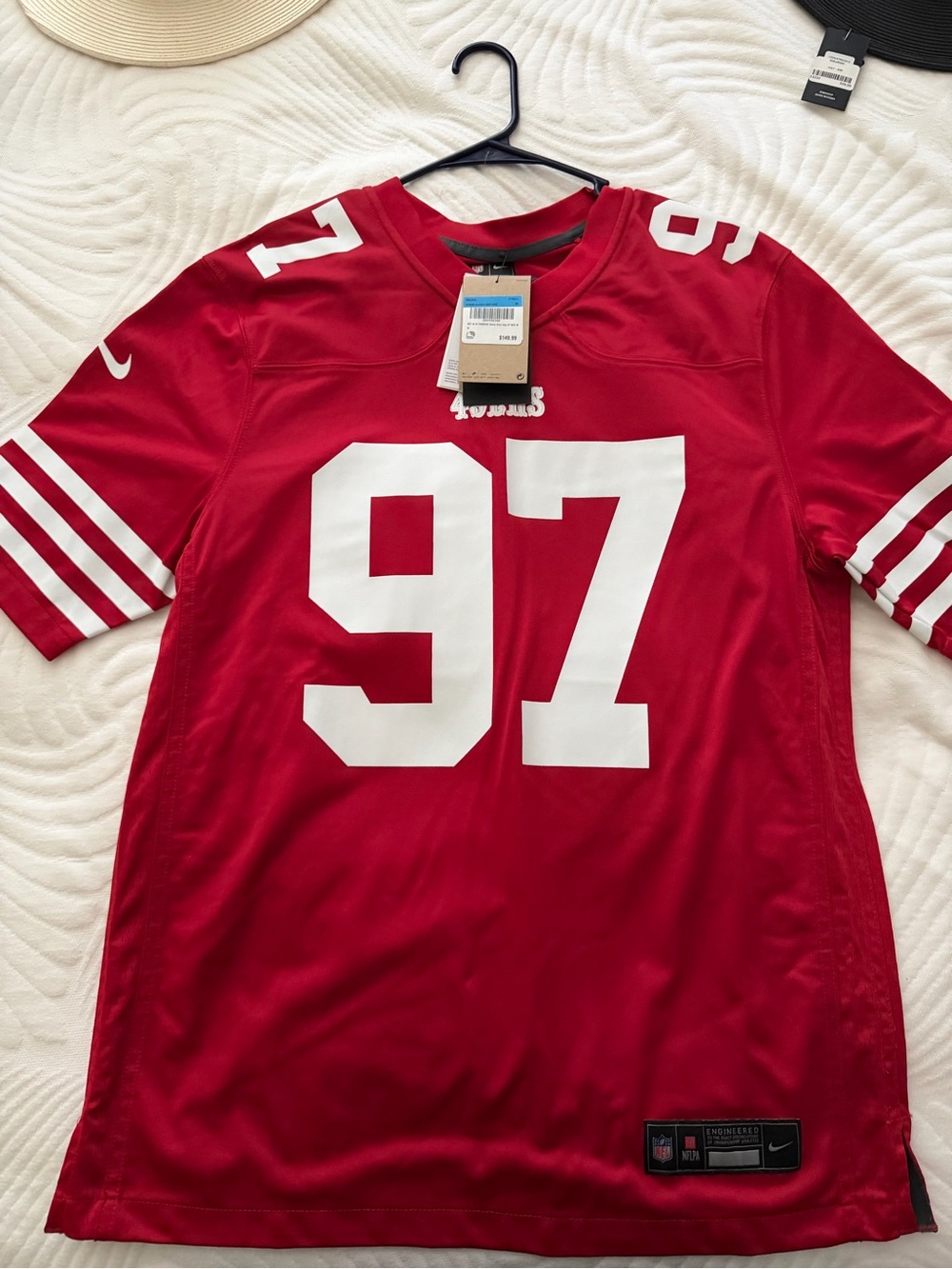 Nike Red Football Jersey with White 97